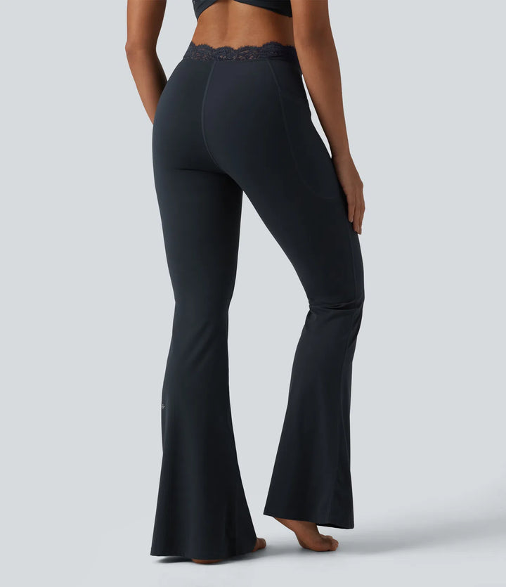 Flex Fala — Flare Legginsy | Granatowy