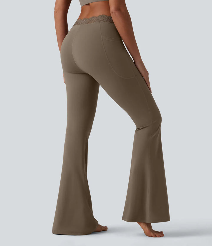 Flex Fala — Flare Legginsy | Taupe