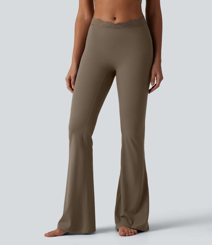 Flex Fala — Flare Legginsy | Taupe