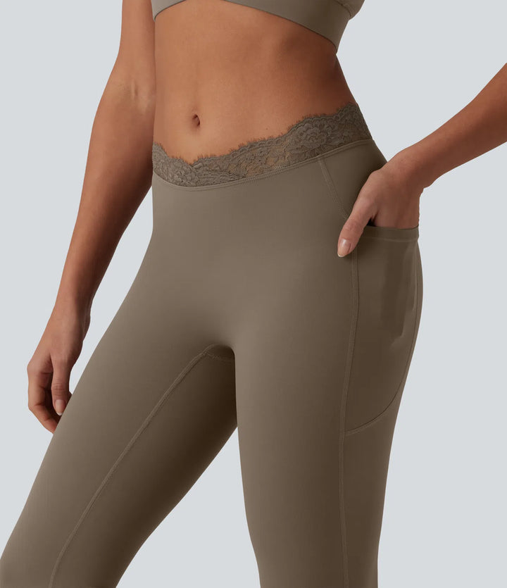 Flex Fala — Flare Legginsy | Taupe