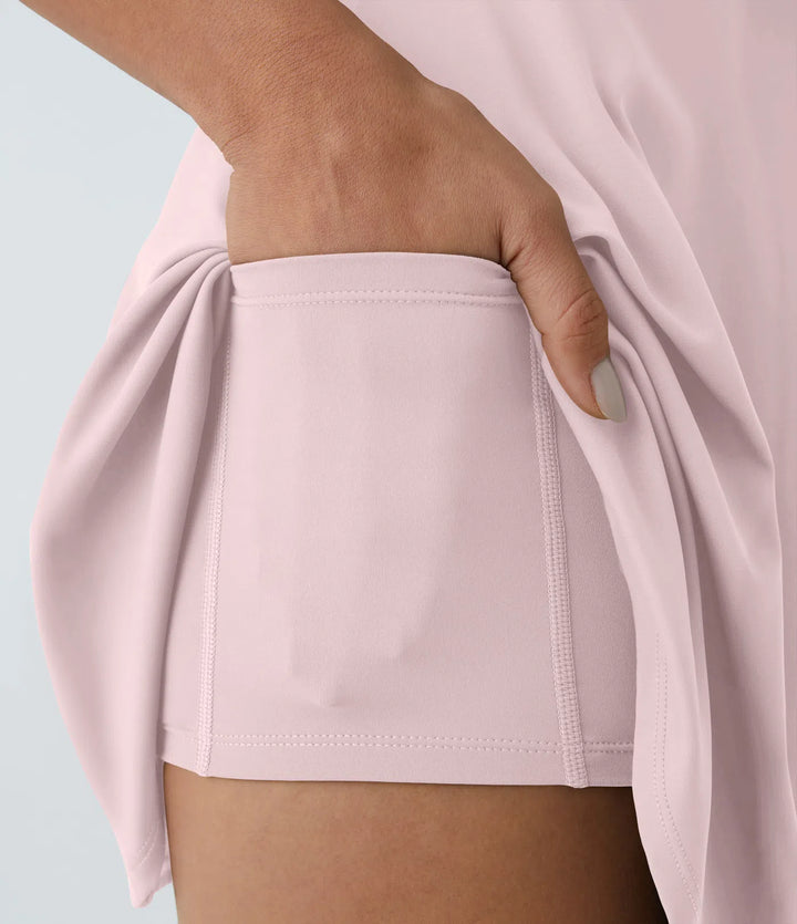 Flex Tango — Sukienka Aktywna z Krzyżowanymi Plecami | Perłowy Róż